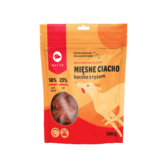 Maced MIĘSNE CIACHO KACZKA Z RYŻEM 500 g -zdjęcie numer 1