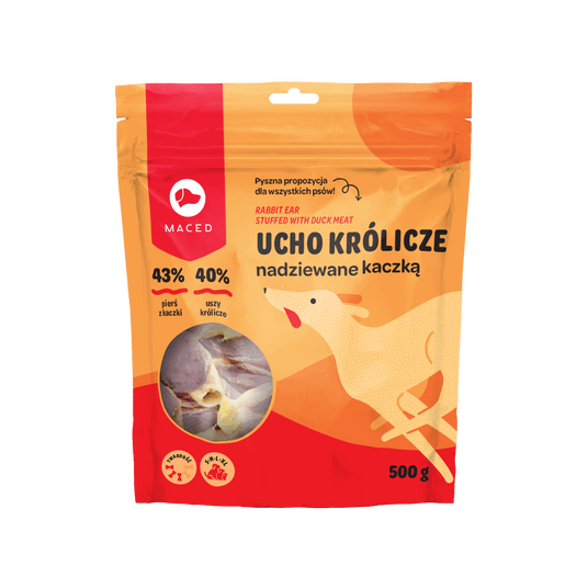 Maced UCHO KRÓLICZE NADZIEWANE KACZKA 500 g -zdjęcie numer 1