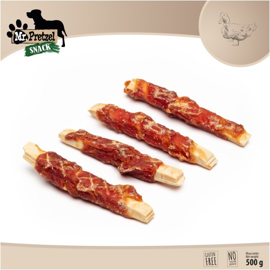 Mr. Pretzel Miękkie paski z kaczki i dorsza 500g -zdjęcie numer 2
