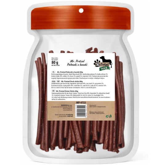 Mr. Pretzel Pałeczki z kaczki 80g -zdjęcie numer 2