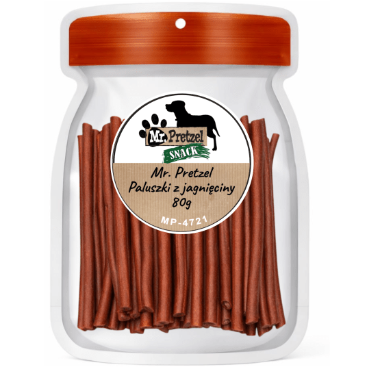 Mr. Pretzel Paluszki z jagnięciny 80g -zdjęcie numer 1