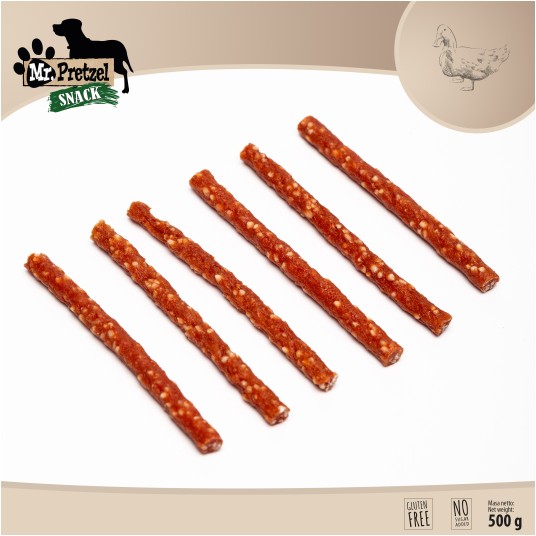 Mr. Pretzel Paluszki z kaczki i ryżu 500g -zdjęcie numer 3