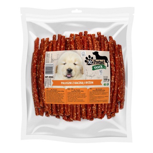 Mr. Pretzel Paluszki z kaczki i ryżu 500g -zdjęcie numer 1