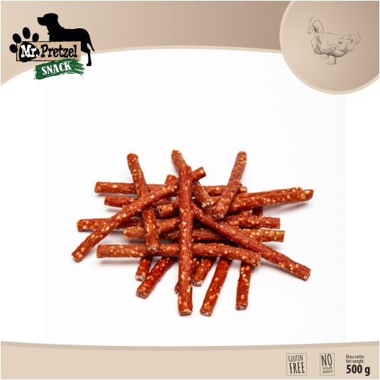 Mr. Pretzel Paluszki z kaczki i ryżu 500g -zdjęcie numer 2