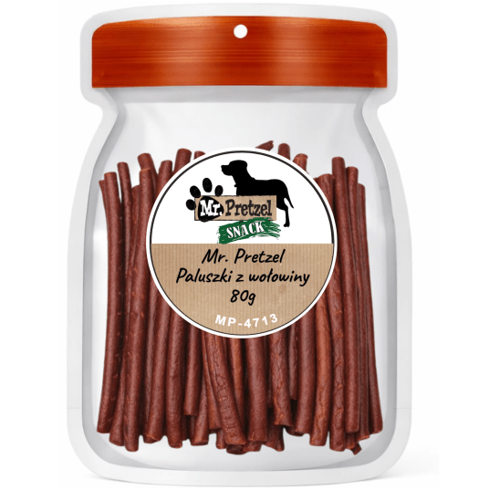 Mr. Pretzel Paluszki z wołowiny 80g -zdjęcie numer 1