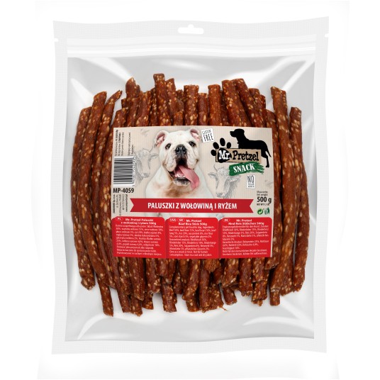 Mr. Pretzel Paluszki z wołowiny i ryżu 500g -zdjęcie numer 1