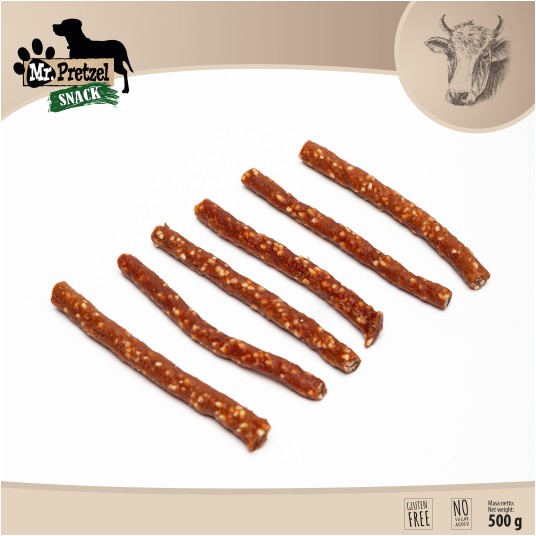 Mr. Pretzel Paluszki z wołowiny i ryżu 500g -zdjęcie numer 2