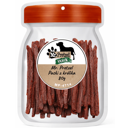 Mr. Pretzel Paski z królika 80g -zdjęcie numer 1