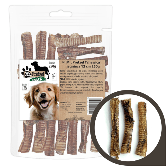 Mr. Pretzel Tchawica jagnięca 12 cm 250g -zdjęcie numer 1