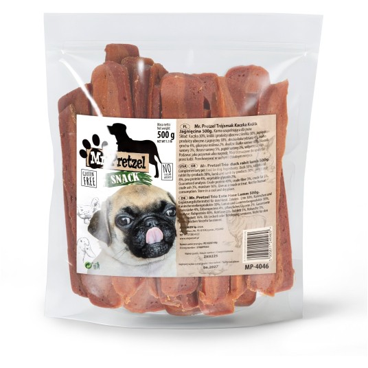 Mr. Pretzel Trójsmak Kaczka Królik Jagnięcina 500g -zdjęcie numer 1