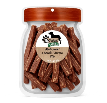 Mr. Pretzel Małe paski z kaczki i dorsza 80g