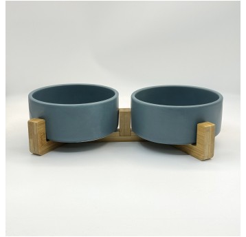 Mr. Pretzel zestaw dwóch misek na drewnianej podst